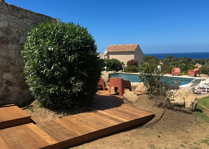 8 Personnes Entre L'ile Rousse Et Calvi Avec Piscine.